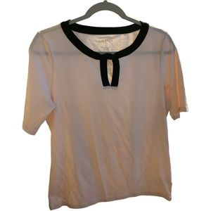 𝅺talbots light pink and black soft tee size M​